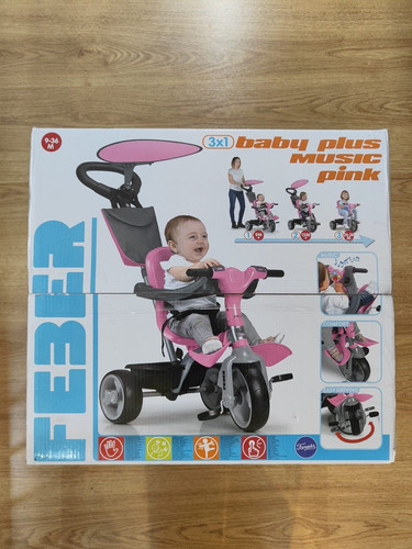 Triciclo baby plus music - plus, pink